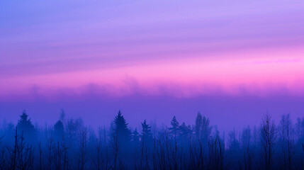 Fototapete - Hazy twilight, muted indigo blending into a smoky violet