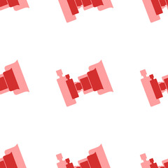 Poster - seamless pattern of large isolated red camera symbols. the elements are evenly spaced. illustration 