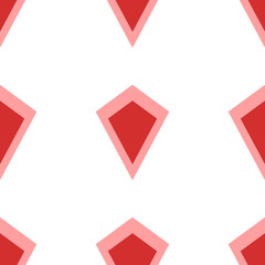 Poster - seamless pattern of large isolated red kite symbols. the elements are evenly spaced. illustration on