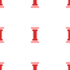Poster - Seamless pattern of large isolated red capital letter I symbols. The elements are evenly spaced. Illustration on light red background
