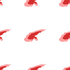 Poster - Seamless pattern of large isolated red angle grinder symbols. The elements are evenly spaced. Illustration on light red background