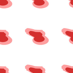 Poster - Seamless pattern of large isolated red sanding machine symbols. The elements are evenly spaced. Illustration on light red background