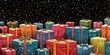 Festive Gift Boxes Embracing Snowy Wonderland