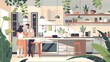 © Montri - A couple is cooking in a modern kitchen