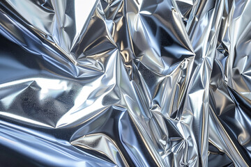 Wall Mural - Reflective chrome paper texture with a futuristic metallic feel.