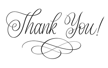 Canvas Print - Thank You Copperplate