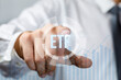 Businessman clicks on ETF investment.