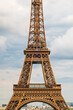 The Eiffel tower seen from Trocadero in Paris, vertical photography