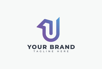 Sticker - Letter U Logo Design Template