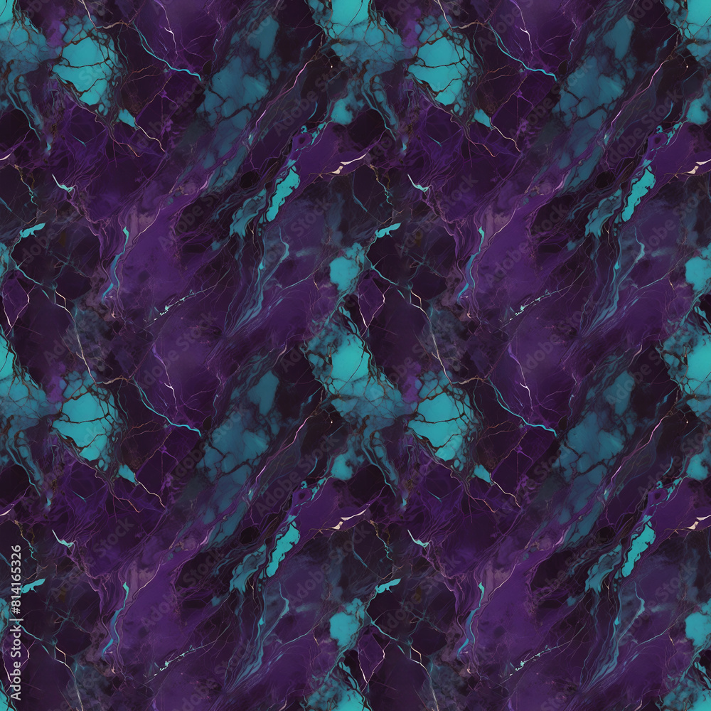 seamless purple and turquoise marble texture, seamless pattern, background