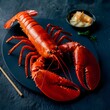 lobster on a wooden board