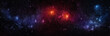 Space scene with stars in the galaxy. Panorama. Universe filled with stars, nebula and galaxy,. Elements of this image furnished by NASA.
