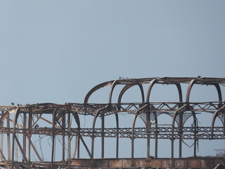 Ruins of a metal structure