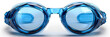 Swimming goggles isolated on a transparent background,
Isolated blue swimming goggles against a white backdrop