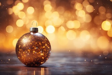 Wall Mural - Christmas ball on bokeh background. New Year and Christmas concept