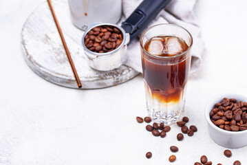 Wall Mural - Espresso tonic, trendy coffee drink