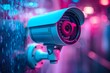 © Leo Rohmann - Integrated camera monitoring in urban buildings uses modern video technology for security management, innovative safeguarding, and protection alertness.