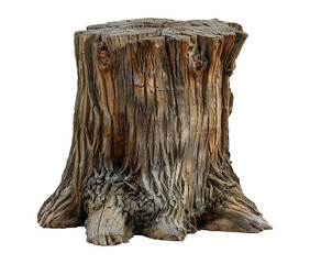 Tree trunk isolated on transparent background