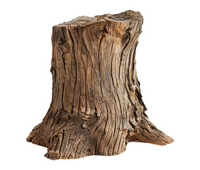 Tree trunk isolated on transparent background