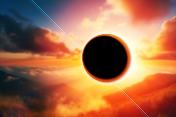 Sticker - A stunning photograph of solar eclipse in sky