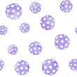 Seamless pattern of purple balls, modern game Pickleball
