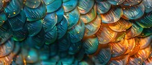 Capture A Close-up Of A Majestic Mermaids Iridescent Scales Blending With Shimmering Sequins