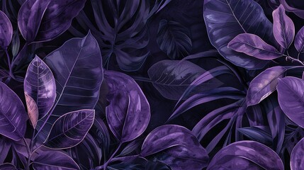 Sticker - Botanical plants purple ambience wallpaper botanical