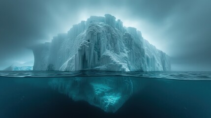 Arctic Sky: Stunning Submerged Iceberg Revealed