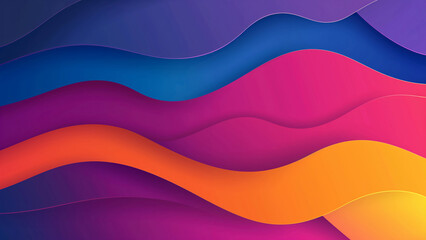 Wall Mural - Vivid multicolor wave abstract background. Colorful digital artwork for creative and artistic concepts, ideal for design and prints 8K Wallpaper High-resolution