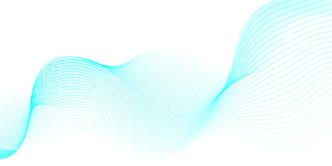 Vector abstract blue digital blend wave lines technology background. Modern minimal gradient white flowing wave lines and glowing moving lines. Futuristic technology and sound wave lines background.