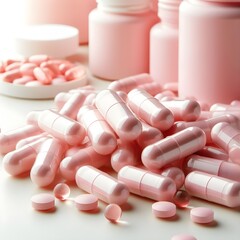 Produces colored capsule pills. Drug or vitamin or supplement capsules. Works on healthcare and medical advancement.