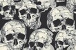 Authentic and Macabre Skull Pattern Creating a Chilling and Memorable Atmosphere