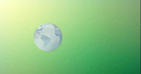 Poster - Image of globe on green background