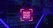 Image of qr code in rhombus pattern over programming language against black background
