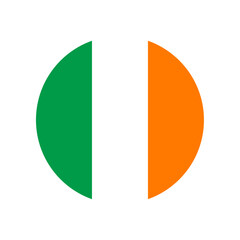 Wall Mural - Round Ireland flag icon
