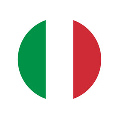 Wall Mural - Round Italy flag icon