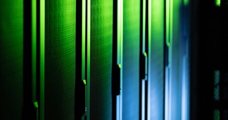 Poster - Image of data processing against computer server room