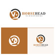 Horse head logo design vector. Horse illustration logo concept