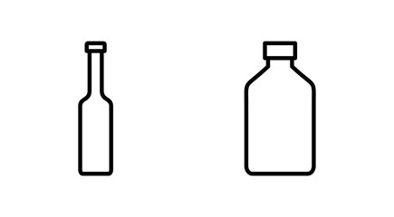 Wall Mural - Bottle icon set. bottle vector icon