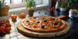 Tomato Pepper Delectable Veggie Delight A Flavorful Pizza Topped With Olives Red