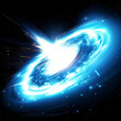 Quasar Icon in the Style of Supermassive Black Holes: A Cosmic Phenomenon Illustrated