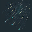 Night Sky Meteor Shower Icon: A Creative Depiction of Celestial Events