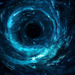 Black Hole Icon Depicted as a Space Anomaly Illustration: A Mysterious and Attractive Graphic