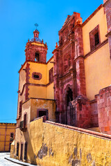 Canvas Print - Santo Domingo Church in old town of Zacatecas, UNESCO world heritage in Mexico
