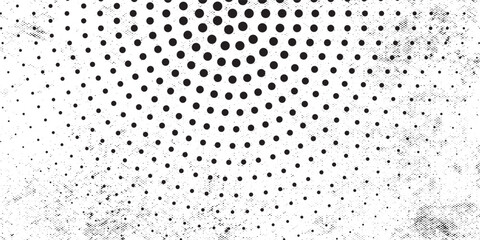 Wall Mural - Abstract white and gray color geometric round shape background concept. Halftone dots design background. 