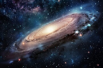 Poster - Landscape view of galaxy in space