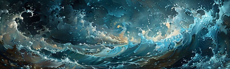 Wall Mural - nature water background wave