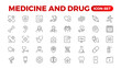 © artnazu - Set of medicine Icons. Simple line art style icons pack. Vector illustration.pharmaceutical. Linear icon collection. Outline icon collection.