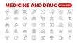 © artnazu - Set of medicine Icons. Simple line art style icons pack. Vector illustration.pharmaceutical. Linear icon collection. Outline icon collection.