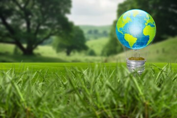 Wall Mural - renewable energy. glass world globe